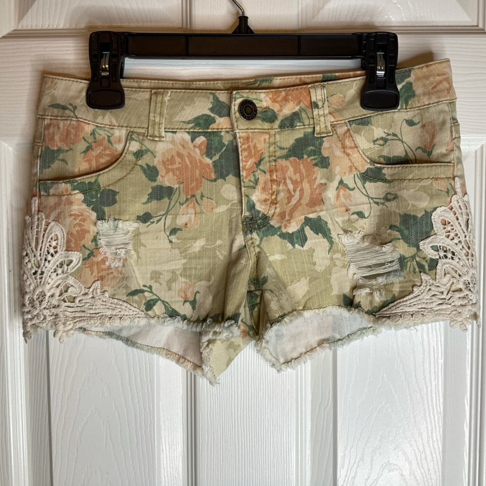 Target Floral Jean Shorts